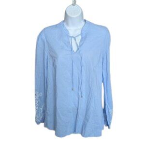Light Blue Cotton Blouse Size 12
